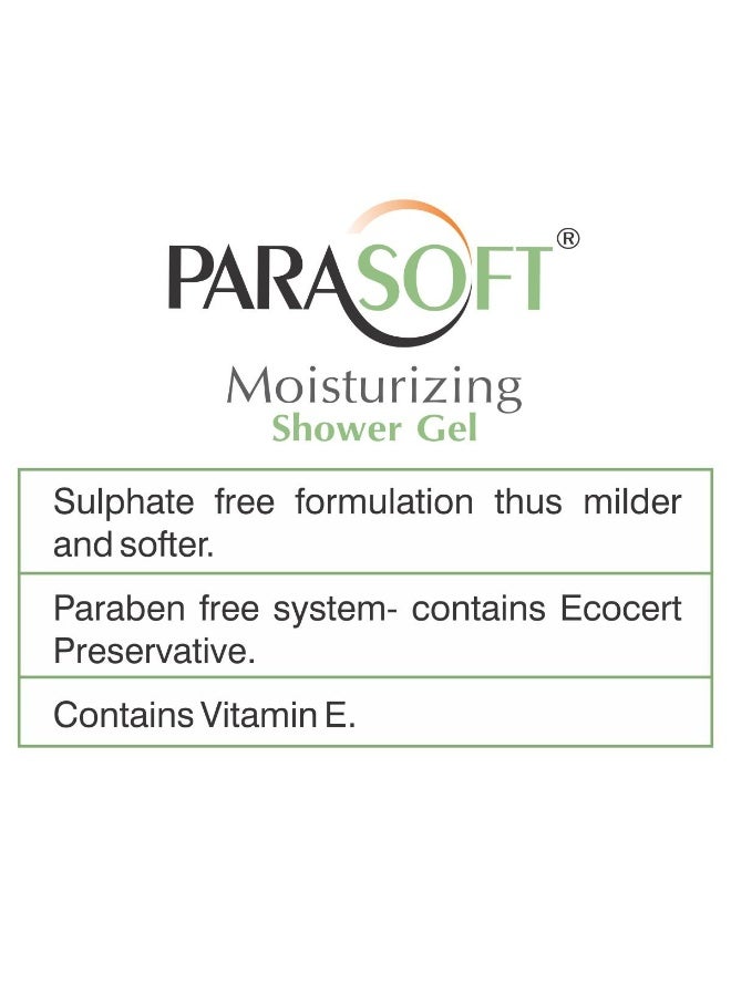 باراسوفت جل استحمام باراسوفت | غسول الجسم المرطب والتنشيط والتنظيف العميق للاستخدام اليومي للاستحمام مع الصبار وفيتامين E والجلسرين للبشرة الجافة والحساسة للجنسين - 100 مل - Image 2