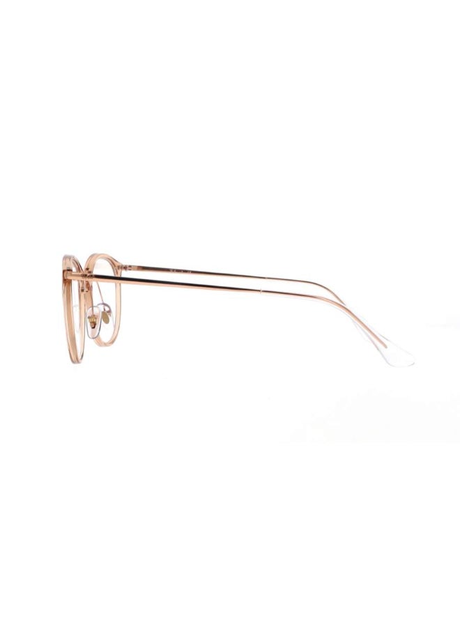 Ray-Ban Women Round Shape Plastic Eyeglass Frames 8124 - Lens Size: 51 Mm - Transparent Brown - Image 3