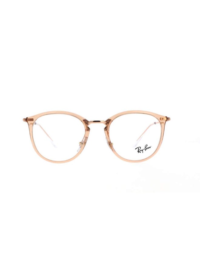 Ray-Ban Women Round Shape Plastic Eyeglass Frames 8124 - Lens Size: 51 Mm - Transparent Brown - Image 2