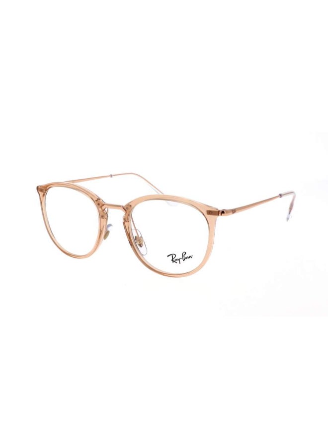 Ray-Ban Women Round Shape Plastic Eyeglass Frames 8124 - Lens Size: 51 Mm - Transparent Brown - Image 1