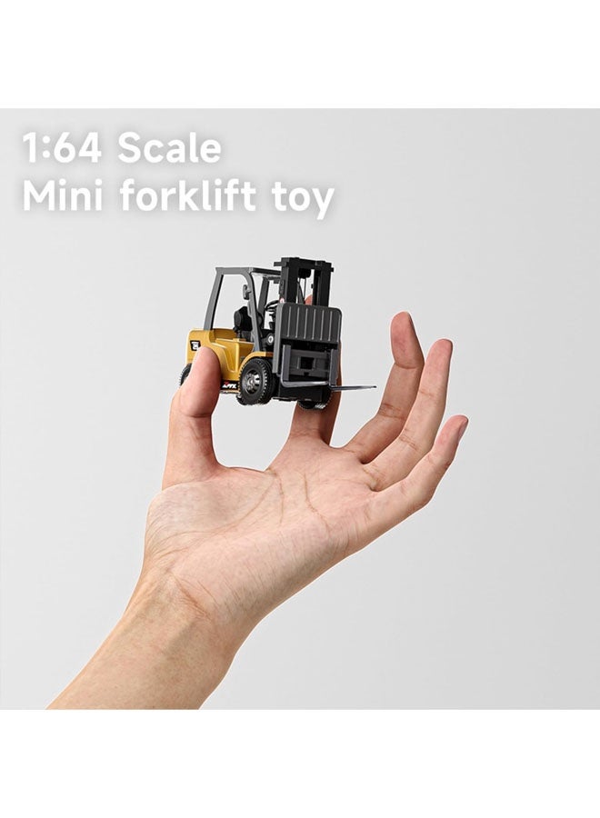 L&E 1/64 RC Forklift Toy 7 Channel 2 Mode Mini Remote Control/APP Control Forklift Truck with Rechargeable Battery, Transformable Lift Fork & Hook with Lights & Sounds for Adults Kids - Image 5