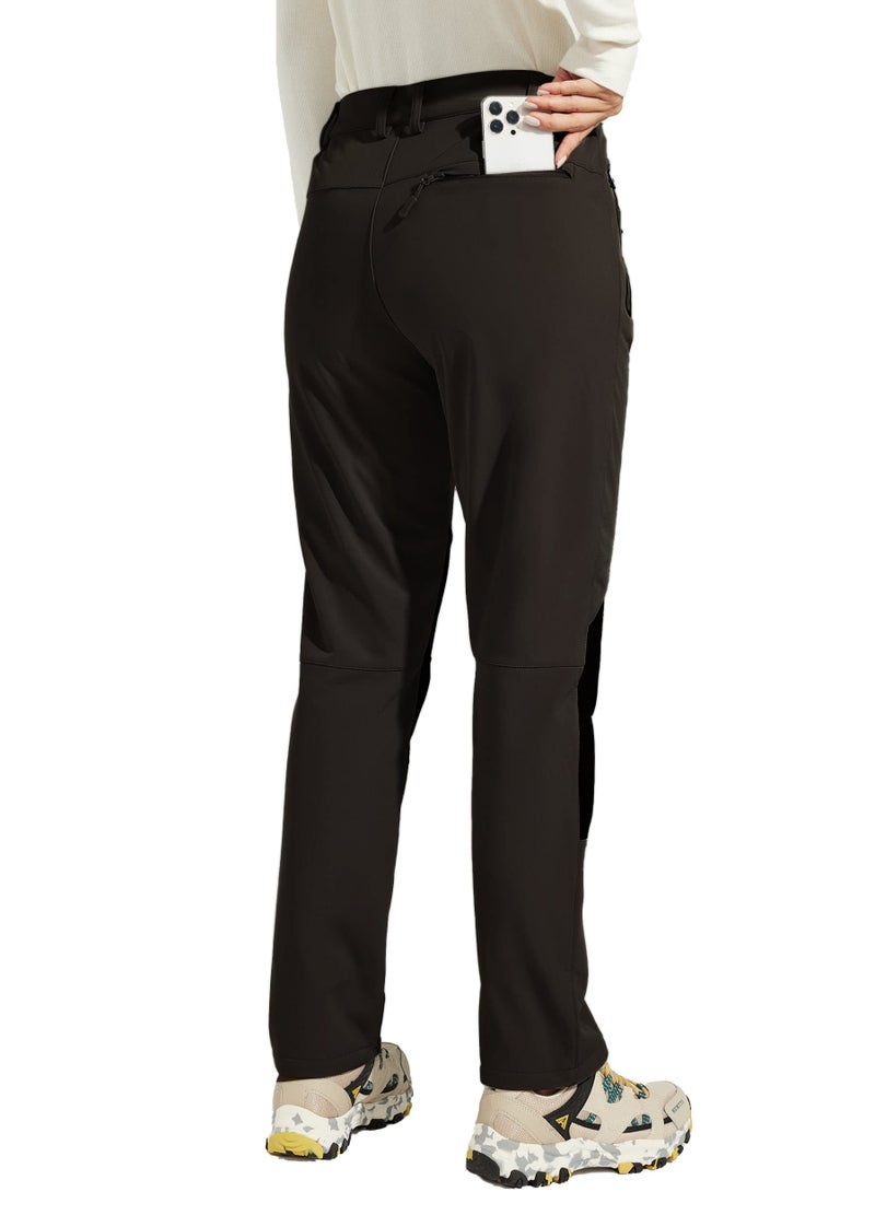 Willit Women's Snow Pants Waterproof Warm Winter Hiking Pants Outdoor Pants Insulated Cold Weather Black L - Image 2