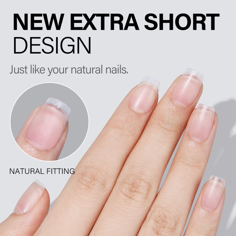 AILLSA Extra Short Coffin Nail Tips 450pcs Gel Full Cover Nails Tips Matte Pre-filed Press on Fake Soft Nail Tip 15 Sizes Pre-Shaped False Gelly Nails Tip - Image 2