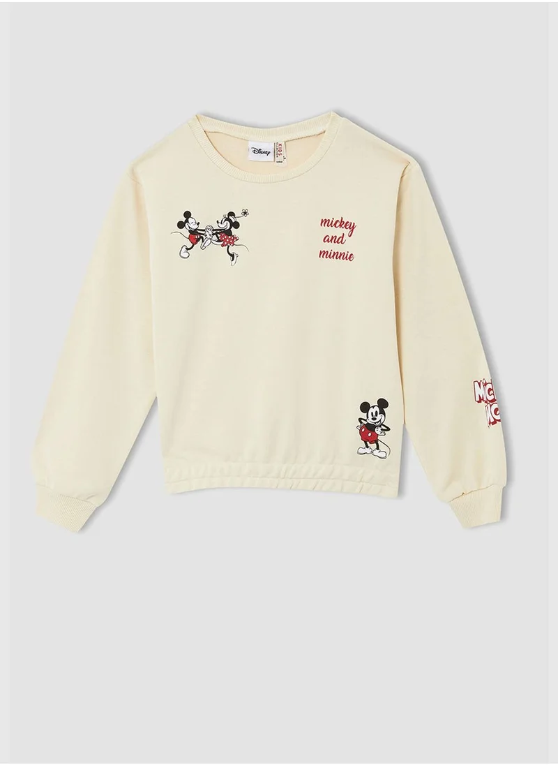 DeFacto Mickey & Minnie Licenced Regular Fit Long Sleeve Sweatshirt