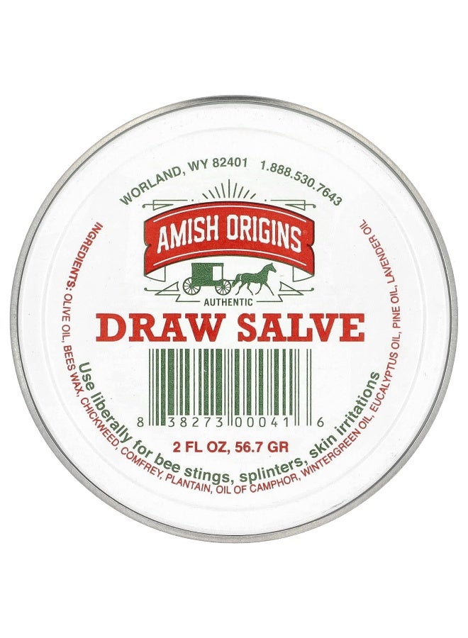 Draw Salve Amish Origins - 2 Fl Oz Herbal Ointment With Comfrey ...