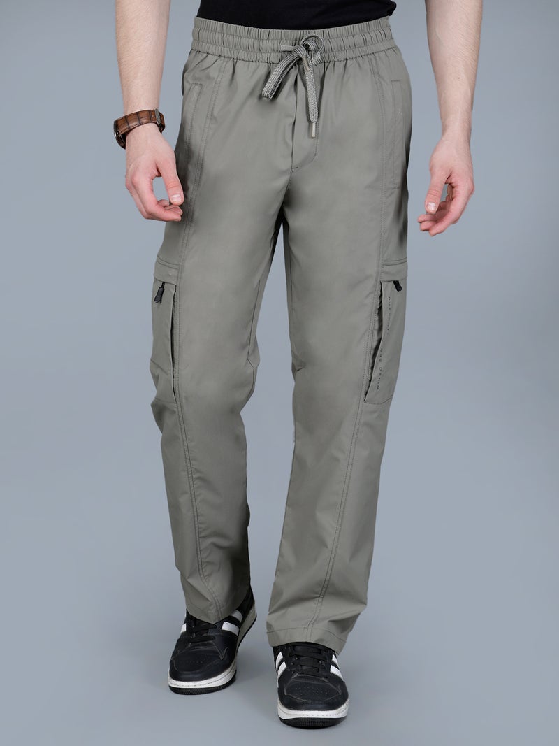 فورت كولينز بنطلون كارجو رجالي سادة مع رباط - Image 1