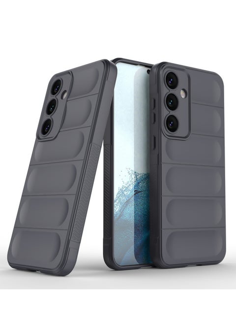Premium Protection Back Silicone Case Compatible with Samsung Galaxy S24 Fe Magic Shield Shockproof Case with Camera Protection (Grey)