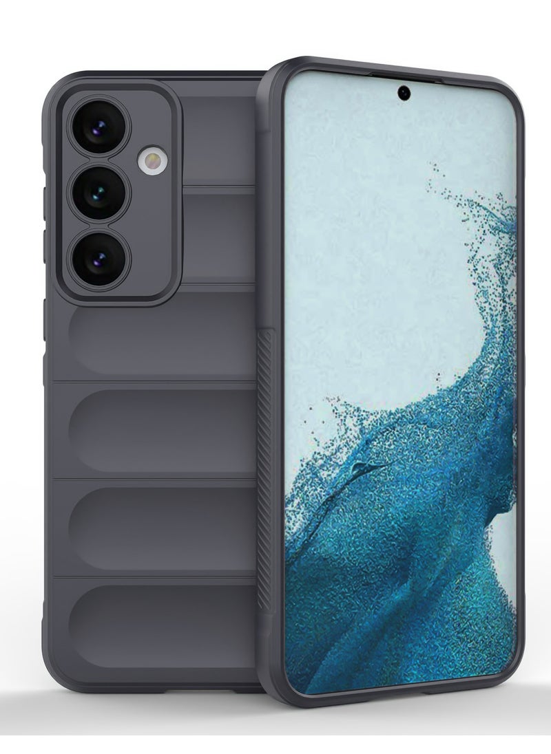 Premium Protection Back Silicone Case Compatible with Samsung Galaxy S24 Fe Magic Shield Shockproof Case with Camera Protection (Grey)