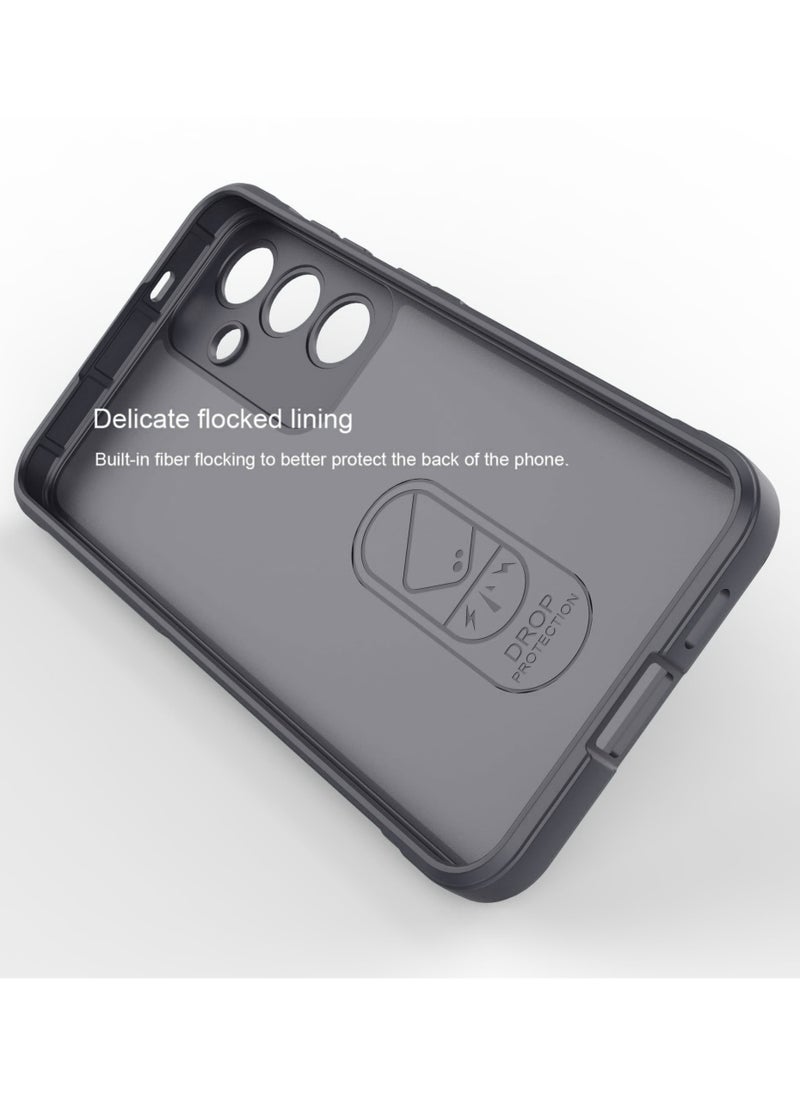 Premium Protection Back Silicone Case Compatible with Samsung Galaxy S24 Fe Magic Shield Shockproof Case with Camera Protection (Grey)
