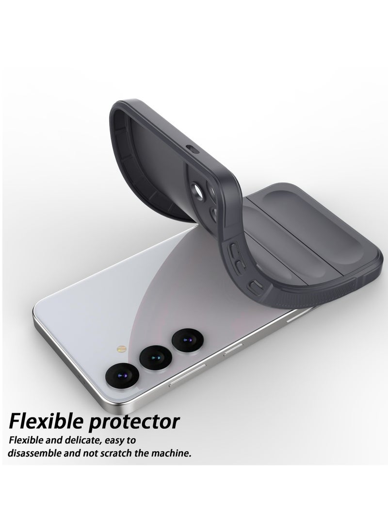 Premium Protection Back Silicone Case Compatible with Samsung Galaxy S24 Fe Magic Shield Shockproof Case with Camera Protection (Grey)