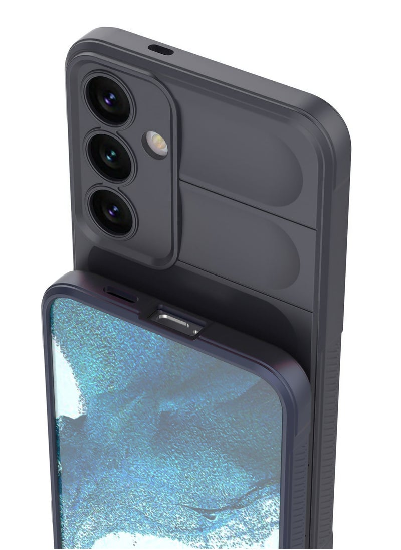 Premium Protection Back Silicone Case Compatible with Samsung Galaxy S24 Fe Magic Shield Shockproof Case with Camera Protection (Grey)