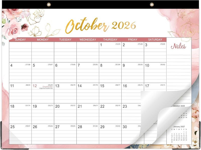 Tersus Desk Calendar 2026-12 Months Desk/Wall Calendar runs from January 2026 to December 2026, 14.6" x 11.5" Desktop Calendar, Monthly Calendar for Home Office, or School - Image 1