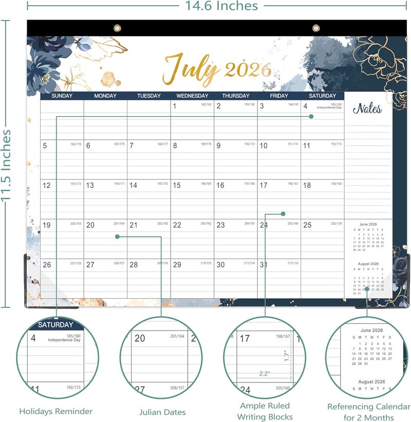 Tersus Desk Calendar 2026-12 Months Desk/Wall Calendar runs from January 2026 to December 2026, 14.6" x 11.5" Desktop Calendar, Monthly Calendar for Home Office, or School - Image 4