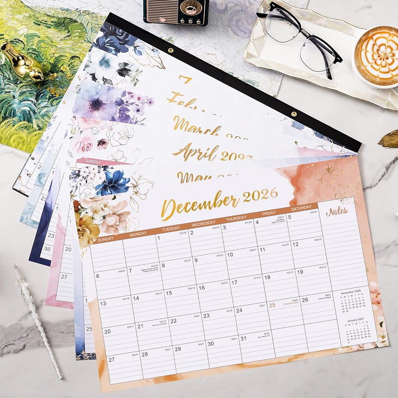 Tersus Desk Calendar 2026-12 Months Desk/Wall Calendar runs from January 2026 to December 2026, 14.6" x 11.5" Desktop Calendar, Monthly Calendar for Home Office, or School - Image 2