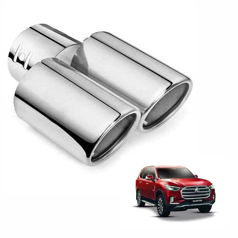 أنبوب عادم مزدوج الصامت أسريد من الفولاذ المقاوم للصدأ 1 قطعة لسيارة MG غلوستر