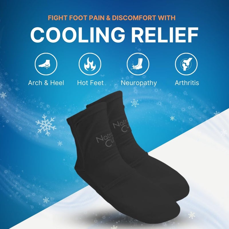 NatraCure Cold Therapy Socks - Gel Ice Treatment for Feet, Heels, Swelling, and Arch Pain (Large) - Image 2