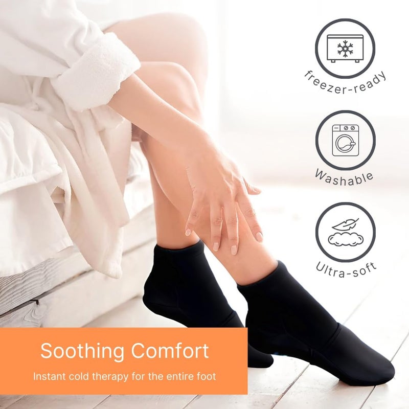 NatraCure Cold Therapy Socks - Gel Ice Treatment for Feet, Heels, Swelling, and Arch Pain (Large) - Image 4