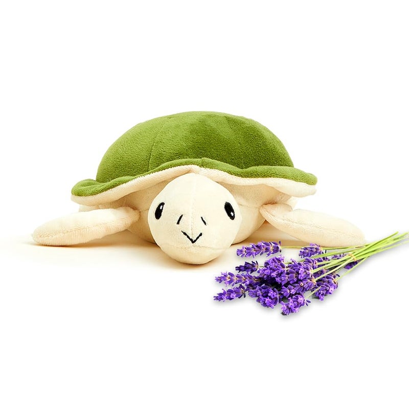 Warmies Junior Microwavable & Weighted Stuffed Animals, Turtle - Heated Stuffed Animal Plushie for Warmth & Comfort - Cute Soft Plush Toys for Adults & Children (Boys, Girls, Babies & Toddlers) - Image 1
