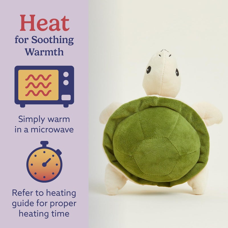Warmies Junior Microwavable & Weighted Stuffed Animals, Turtle - Heated Stuffed Animal Plushie for Warmth & Comfort - Cute Soft Plush Toys for Adults & Children (Boys, Girls, Babies & Toddlers) - Image 4