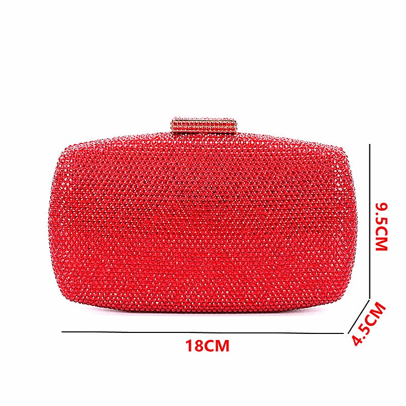 Rhinestone Bag Full Diamond Veneer Flash Diamond Women'S Diamond-Encrusted Fashion Handmade Evening Bag Mini Chain Bag - Image 5