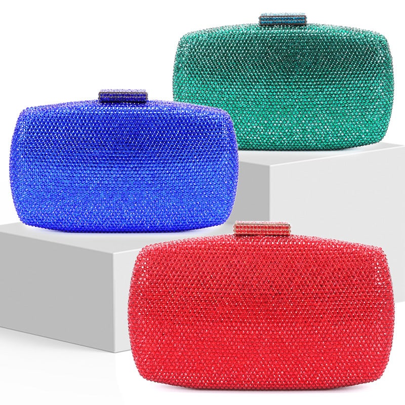 Rhinestone Bag Full Diamond Veneer Flash Diamond Women'S Diamond-Encrusted Fashion Handmade Evening Bag Mini Chain Bag - Image 2