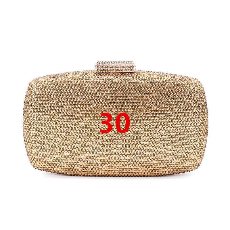 Rhinestone Bag Full Diamond Veneer Flash Diamond Women'S Diamond-Encrusted Fashion Handmade Evening Bag Mini Chain Bag - Image 1