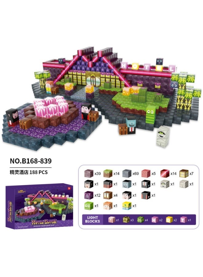 NIBEMINENT Magnetic Blocks |188PCS Magnetic Building Cube Game, Constructions Toys for Boys & Girls Age 3+Years, STEM Montessori Stacking Toy, Sensory Tiles Building Birthday for Toddlers - Image 1