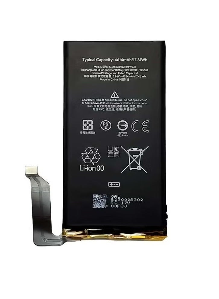 LI-ION Replacement Battery for Google Pixel 6 – 4600mAh High-Capacity Li-ion Internal Battery, OEM Quality, Long-Lasting Power, Safe Charging, Compatible with Google Pixel 6 (Black), Ideal for Battery Repair and Replacement - Image 1