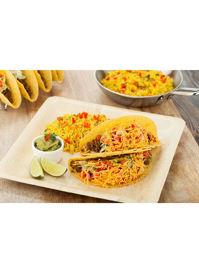 Restaurantware Restaurantware-9.8 x 9.8 Inch Bamboo Leaf Plates, 50 Square Disposable Bamboo Plates - Sustainable, heavy-duty, Bamboo Leaf Bamboo Dinner Plates, For Parties, Wedding Banquets Or Catered Events  - Image 3