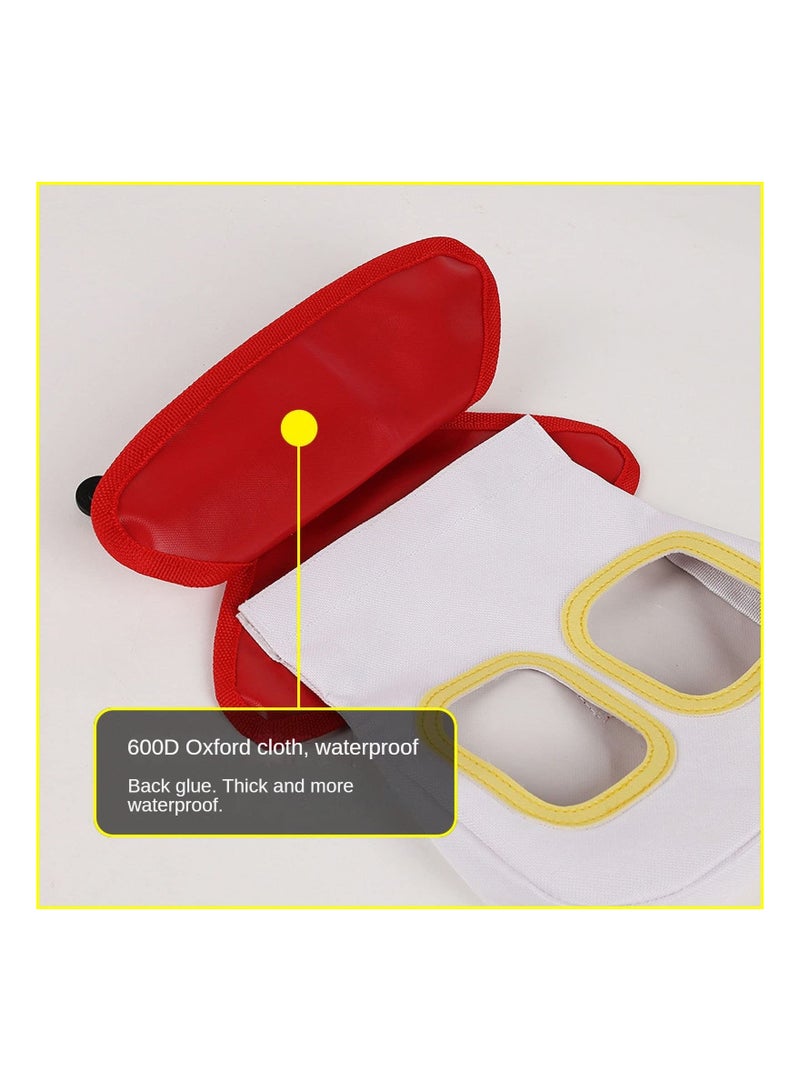 SYOSI Rabbit Hay Feeder Bag, Cute Mushroom Shape Bunny Hay Bag, 600d Oxford Cloth Fabric Guinea Pig Hay Bag, Hanging Food Storage Bag for Small Animals with 2 Feeding Holes, for Rabbits, Guinea Pigs(1 Pack) - Image 5