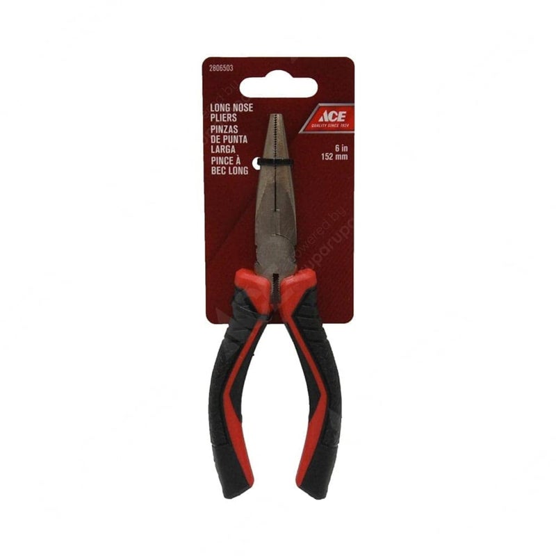 ACE Long Nose Pliers 6 Inch – Slim Profile for Electrical and Hobby Work