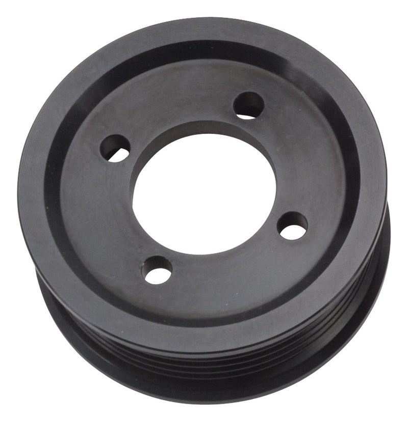 Edelbrock 15822 EForce Supercharger Pulley 30 in 6 Rib Design For Use wStage 3 Professional Tuner System Black Anodized Finish EForce Supercharger Pulley