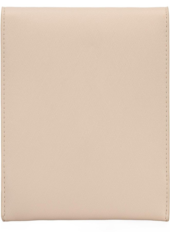 DEXMAY DM Dexmay Women Envelope Clutch Handbag Medium Saffiano Leather Foldover Clutch Purse Nude - Image 5