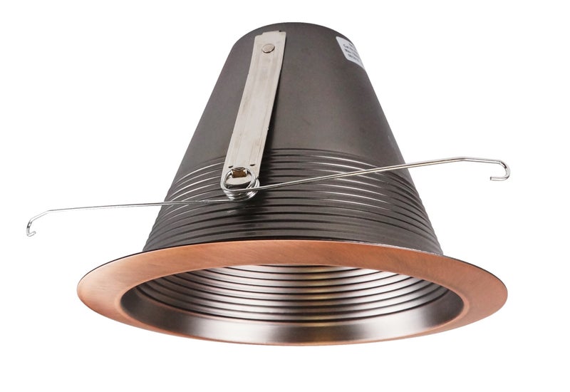 NICOR Lighting 6 inch Bronze Airtight Cone Baffle Trim, Fits 6 inch Housings (17550ABZ) - Image 1