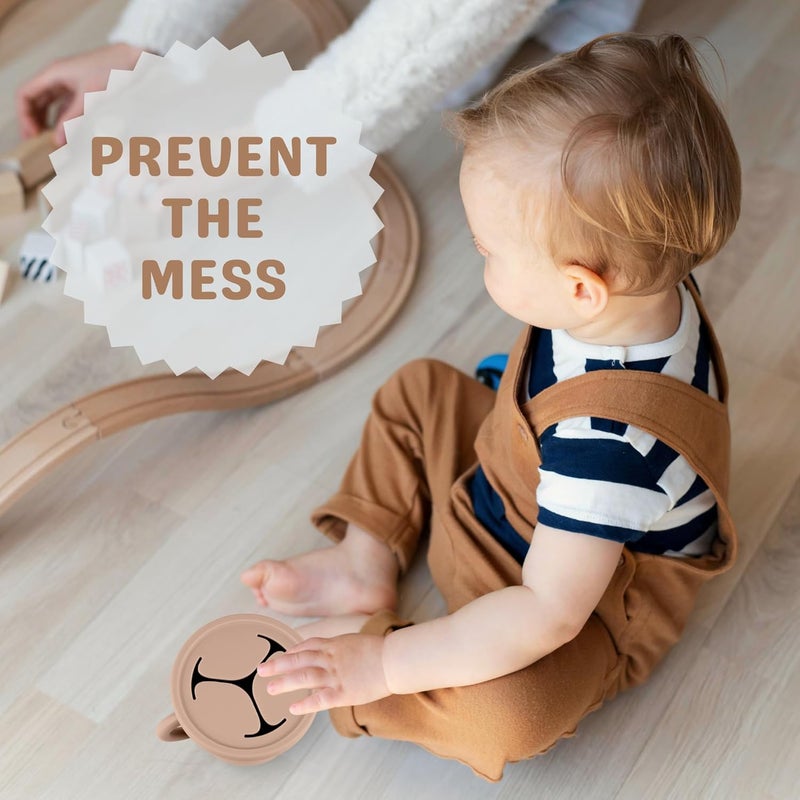 Mintlyfe Snack Containers for Toddlers Kids  2 Pack Food Grade Silicone Snack Cups with Grip Handle BlushMauve - Image 5