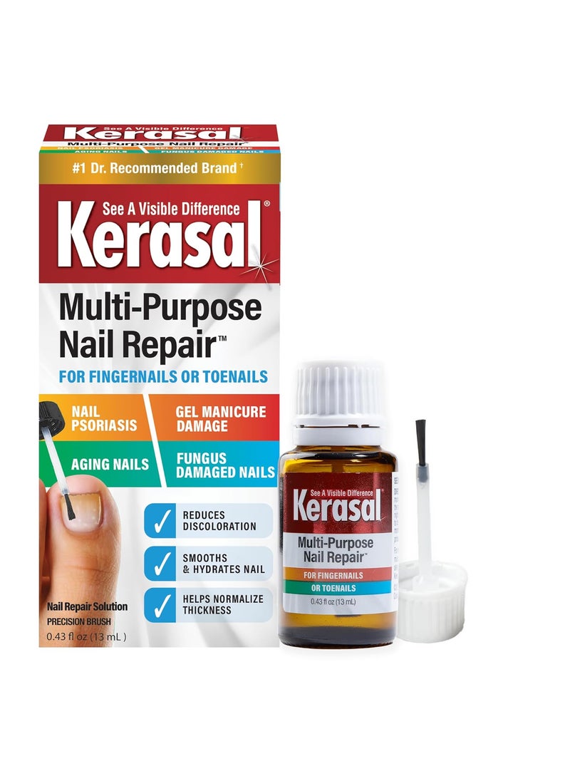 Kerasal Kerasal Multi-Purpose Nail Repair, Nail Solution for Discolored and Damaged Nails, 0.43 fl oz 