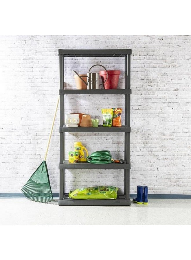 ستيريليت وحدة أرفف مستطيلة قائمة بذاتها خمسة مستويات رمادي مطفأ 191.14 x 91.4 x 45.7 سم 5289434 - Image 2