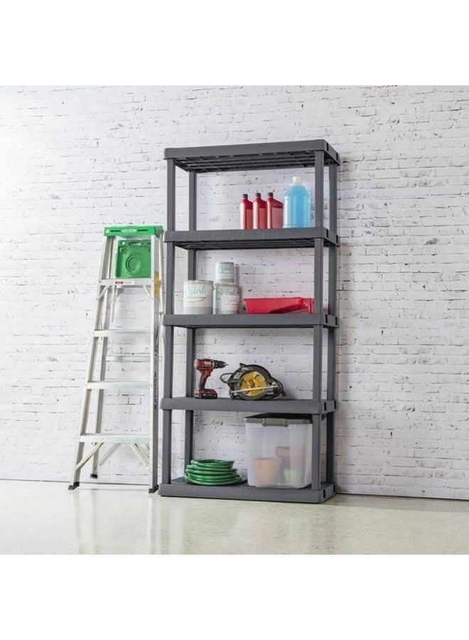 ستيريليت وحدة أرفف مستطيلة قائمة بذاتها خمسة مستويات رمادي مطفأ 191.14 x 91.4 x 45.7 سم 5289434 - Image 3