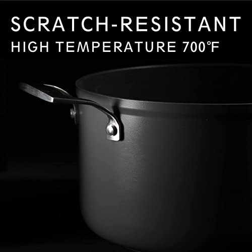 MSMK 2 Quart Saucepan with Lid, Burnt also Nonstick, PFOA Free Non-Toxic, Oven Safe to 700 ℉，Scratch-resistant, Induction Cooking Pot, for Induction, Ceramic and Gas Cooktops - Image 5