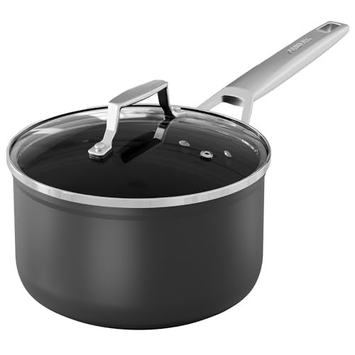 MSMK 2 Quart Saucepan with Lid, Burnt also Nonstick, PFOA Free Non-Toxic, Oven Safe to 700 ℉，Scratch-resistant, Induction Cooking Pot, for Induction, Ceramic and Gas Cooktops - Image 1