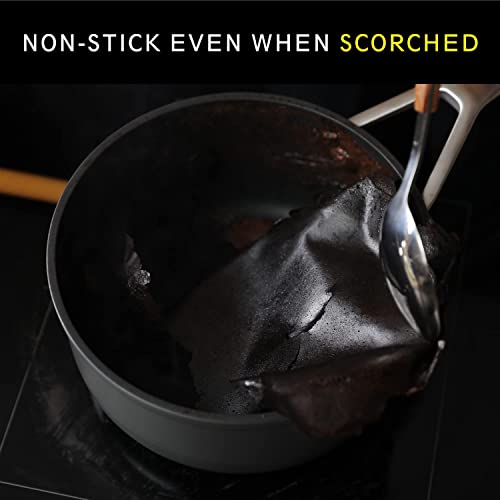 MSMK 2 Quart Saucepan with Lid, Burnt also Nonstick, PFOA Free Non-Toxic, Oven Safe to 700 ℉，Scratch-resistant, Induction Cooking Pot, for Induction, Ceramic and Gas Cooktops - Image 4