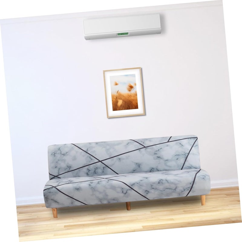 Mobestech Armless Sofa Bed Cover Stretchable Elastic Slipcover for Couch Scandinavian Design Furniture Protector for Home Office Hotel Use - Image 5