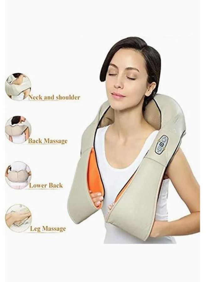 عربست شال تدليك على شكل حرف U، تدليك بالأشعة تحت الحمراء رباعي الأبعاد للسيارة والمنزل، جهاز للعناية بالكتف والرقبة - Image 4