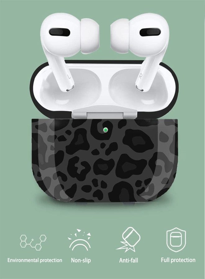 Olytop for Airpods Pro 2nd/1st Generation Case Leopard 2019/2022/2023, Cute Air pods Pro Protective Printed Hard Skin Women Girl for Apple Airpod Pro 2/1 Gen Case with Keychain - Black/Grey Leopard - Image 4