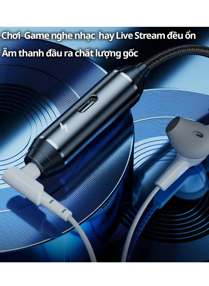 piva PIVA 2 in 1 GS1 PRO Type C 2 in 1 Fast Charging 60W Type C Port and AUX Headphone Jack Screw to Work at the Same Time Black  - Image 4