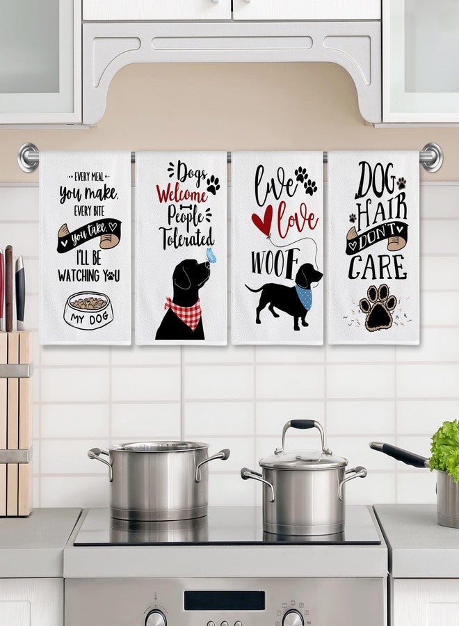 Bonsai Tree Dog Kitchen Towels Set of 4, Dog Mom Gifts for Women, Funny Cute Housewarming Dish Tea Hand Towels for Housewarming Gifts Kitchen Decor - Image 2