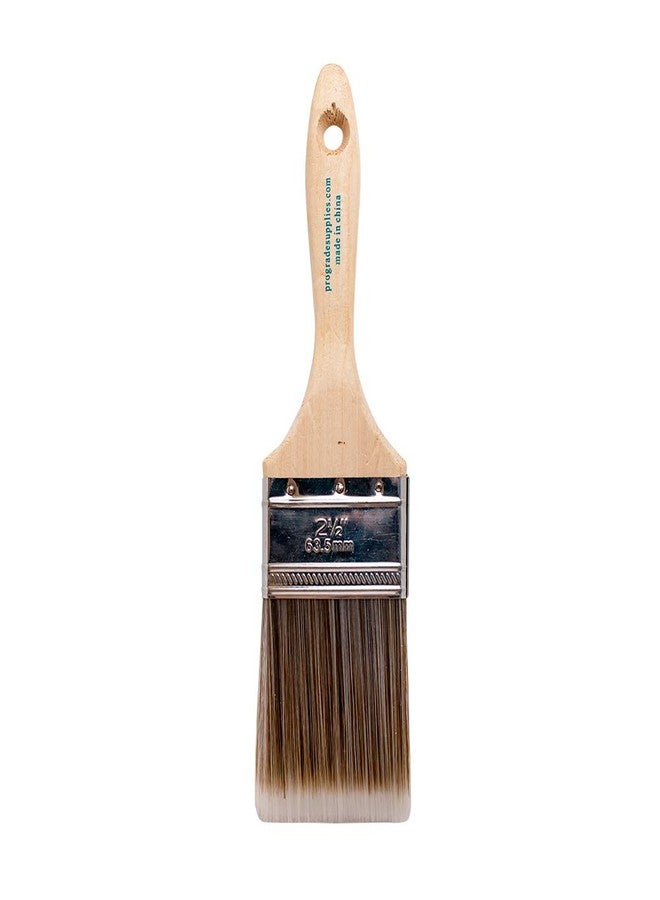 Pro-Grade 12PK 2.5 inch Flat Brush Premium Wall/Trim House Paint Brush Set Great for Professional Painter and Home Owners Painting Brushes for Cabinet Decks Fences Interior Exterior & Commercial Paintbrush. - Image 4