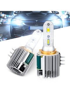 Excefore 2 PCS H15 LED Headlight Bulb,  White Extremely Bright Daytime Running Light, 120W 12000LM High Brightnes, 6500K,Suitable for Audi Mercedes Benz BMW VW  - Image 1