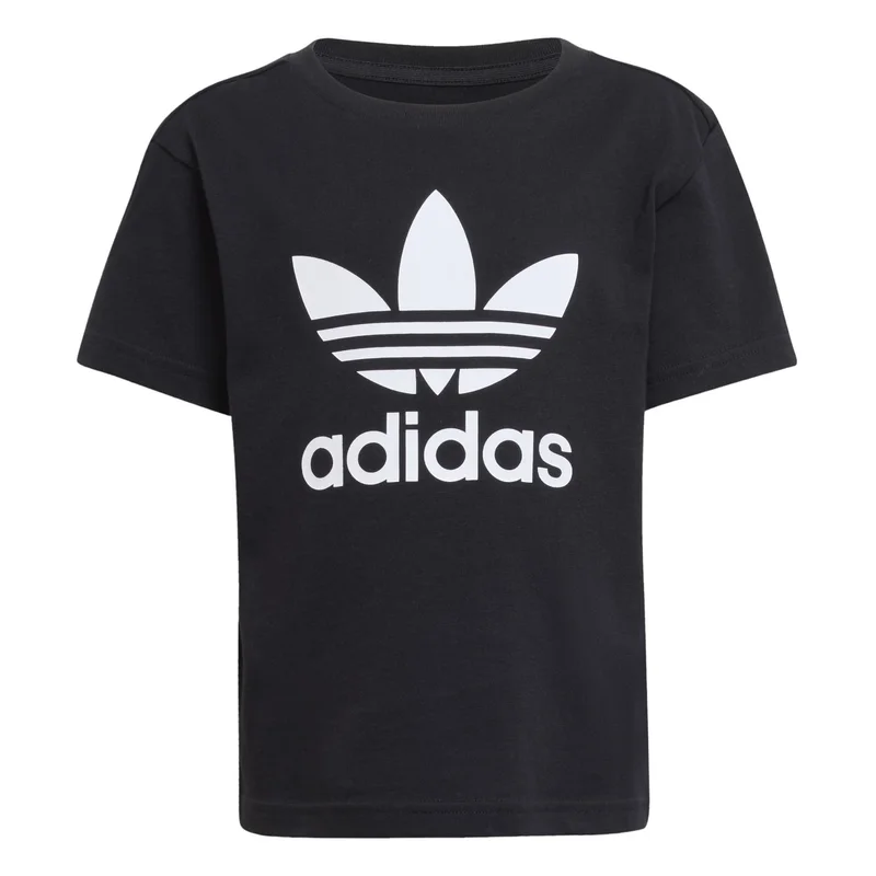adidas طقم تي شيرت قصير أسود للأطفال من أوريجينالز