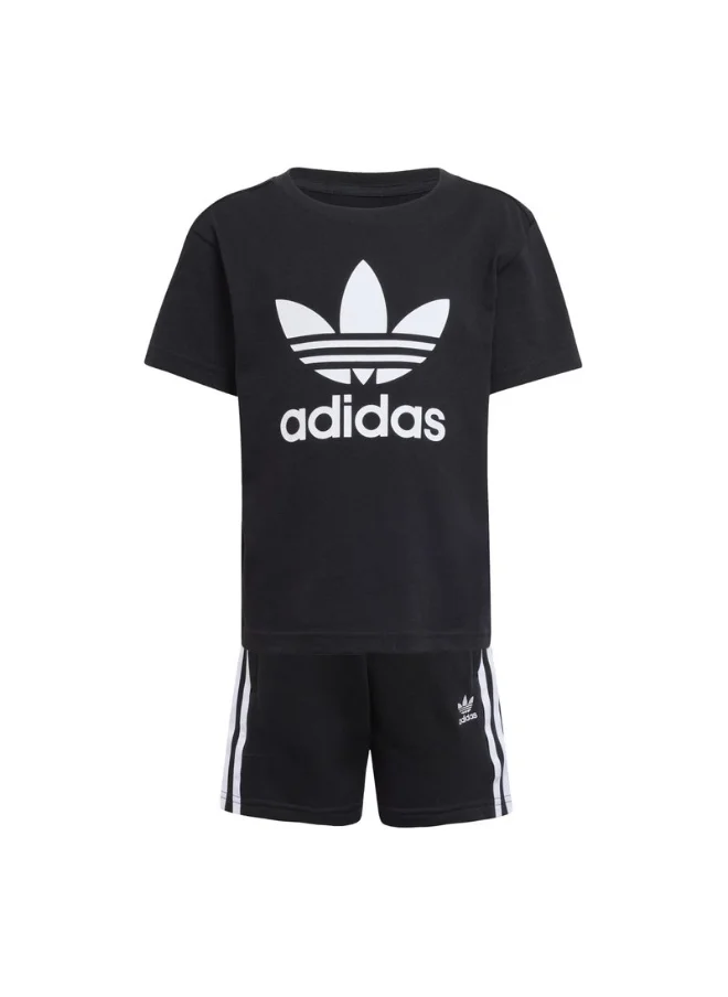 اديداس adidas SHORT TEE SET Black Originals Kids SUITS